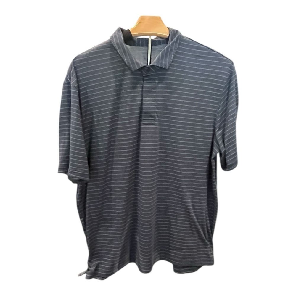 REI Co-op Weathered Blue Striped Polo Shirt Men’s Large | Soft Performance‎ Feel